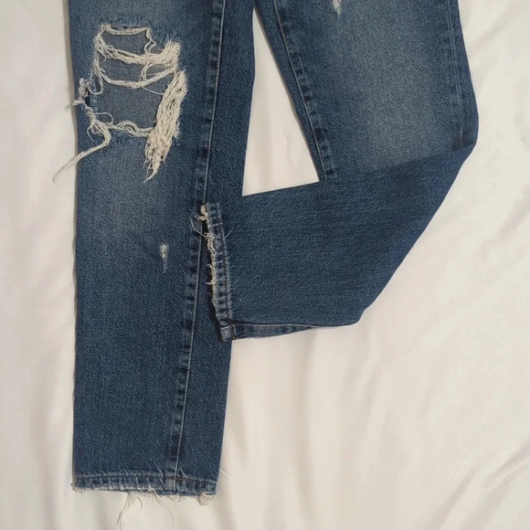 BDG Distressed Slim Straight Jeans, Color Blue Size 24 - Picture 7 of 15